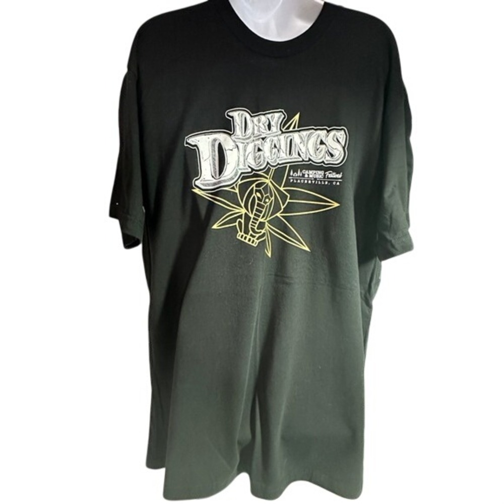 DRY DIGGINGS Camping and Music Festival Placerville Cali T Shirt XLG NEW! NWT